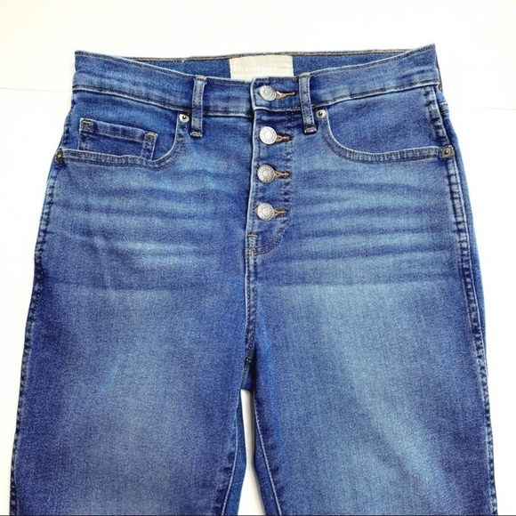 Everlane The Vintage Skinny Button Fly Ankle Jeans in Medium Washed - Picture 4 of 9